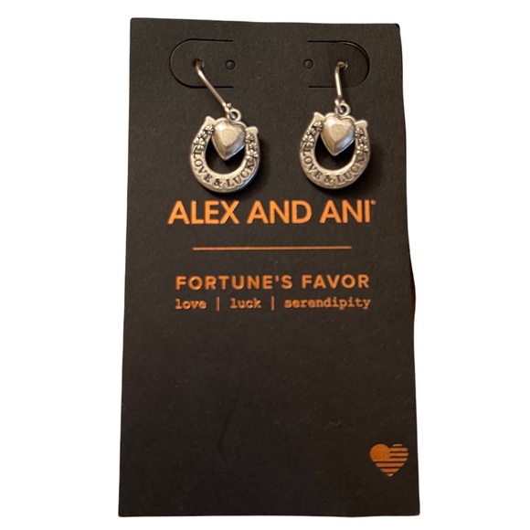 ALEX AND ANI - “Love & Luck” hook earrings in Rafaelian Gold. Luck & prosperity - Picture 2 of 5